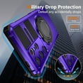 thumbnail image 3 of Case for Galaxy S24 Ultra,Military Built-in 360 Degree Rotatable Magnetic Kickstand Heavy Duty Drop Protection Shockproof Phone Case for Samsung Galaxy S24 Ultra, (Purple), 3 of 10