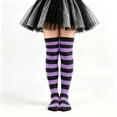 thumbnail image 2 of JAJAHO Kids Girls Halloween Socks Striped Thigh High Socks Over The Knee Long Stockings 6-12Y, 2 of 4