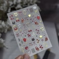 thumbnail image 3 of 2 Sheets 5D Embossed Christmas Nail Stickers Christmas Tree Nail Decals Self Adhesive Nail Design Christmas Nail Art Stickers New Year Nail Art Supplies for Women Girls, 3 of 8