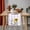 White, variant on Getwin Household Antependium,Long Cotton and Linen Stain-Resistant Tablecloth,Bee Festival Long Cotton Dirt Decorative Tablecloth Plaid Sunflower Table Flag