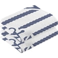 thumbnail image 2 of Dreamtimes 16x28 Inch Face Hand Towel Set Navy Blue Striped Rope and Anchor Cotton Washcloths, Quick-Dry Highly Absorbent Bath Towels 2 Pcs for Bathroom Ktichen Travel SPA Gym, 2 of 7