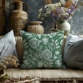 thumbnail image 2 of Jacobean Floral Throw Pillow Covers 18x18 Inch Green Vintage Cottage Outdoor Farmhouse Spring Decorations Decorative Throw Pillows Cases Set of 2 for Home Bed Living Room Couch Decor, 2 of 6