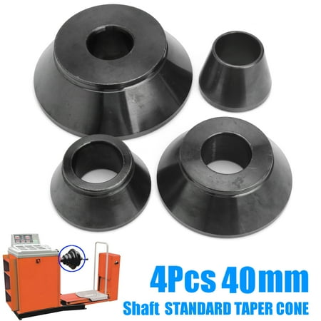 Coats Wheel Balancer Aimeeli 4Pcs Shaft Wheel Balancer Standard Taper Cone Kit Set Tools Accuturn Coats Iron 0.2''/0.26''/0.34''/4.79'' ()