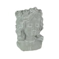 thumbnail image 1 of Whitewashed Gray Concrete Flower Girl Wall Mount Head Planter 9.25 Inches High, 1 of 3