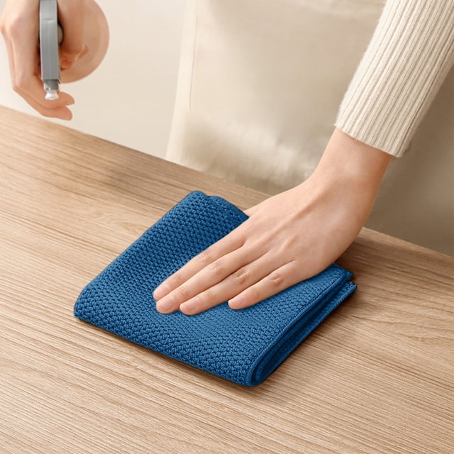 HCBY Waffle Weave Microfiber Cleaning Cloths, Super Absorbent & Lint-Free Reusable Towels for Kitchen, Dishes, Cars & Glass, Quick-Drying