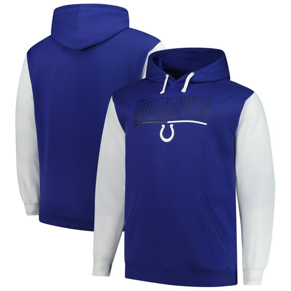 Men's-Fanatics Royal Indianapolis Colts Big & Tall Outline Pullover Hoodie