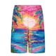 thumbnail image 5 of Ceisia Men's Tropical Sunset Print Beach Shorts with Quick Dry Stretch Fabric and Anti-Exposure Liner Multicolor M Gifts, 5 of 6
