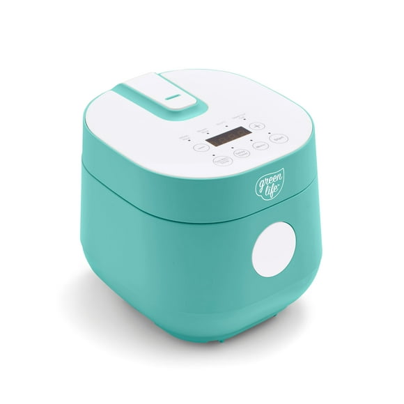 Arrocera GreenLife digital de 4 tazas, sin PFAS ni PFOA, color turquesa