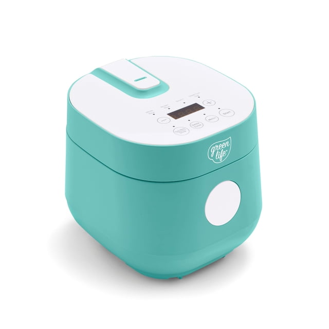 Arrocera GreenLife digital de 4 tazas, sin PFAS ni PFOA, color turquesa
