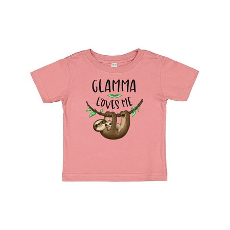 

Inktastic Glamma Loves Me Cute Sloth and Baby Gift Baby Boy or Baby Girl T-Shirt
