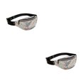 thumbnail image 3 of Minnieouse Bolso de la cintura de las mujeres Forro de poliéster Reemplazo impermeable Elegante Cremallera de moda Bolso de la bolsa del Blanco 2Conjunto, 3 of 6