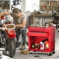 thumbnail image 2 of Artbros 8-Drawer Rolling Tool Chest, 2-in-1 Large Tool Cabinet Metal Organizer with Lockable Wheels, Red, 2 of 7