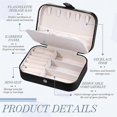 thumbnail image 4 of Travel Jewelry Case PU Leather Jewelry Boxes Bridesmaid Gift Box C, 4 of 5