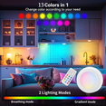 thumbnail image 3 of 6 Pack LED Puck Lights with Remote, Battery Operated Under Cabinet Lighting, Dimmable Timer Stick On Lights with Multiple Modes Cabinet Lights for Closet, Kitchen, Stairs, 3 of 11