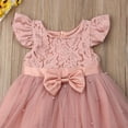 thumbnail image 5 of Flower Girl Summer Princess Dress Kid Baby Party Wedding Lace Tulle Tutu Dress Pink 2-3 Years, 5 of 6