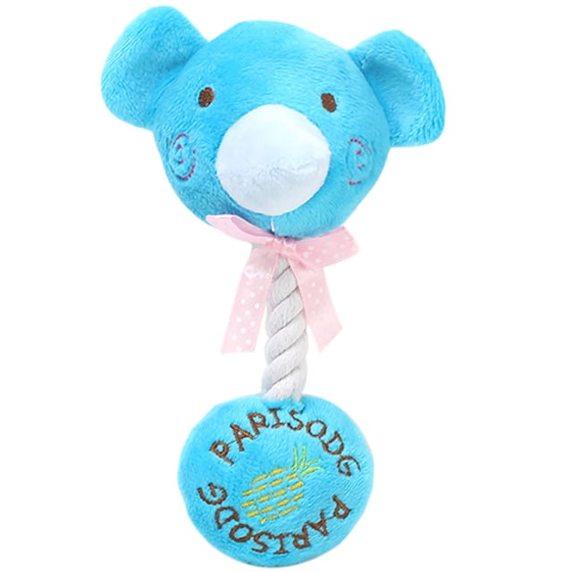 Dog Squeaky Toy Cartoon: Plush Funny Dog Rope Toy Puppy Teething Toy Pet Tug Toy