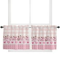 thumbnail image 6 of Love Flower Pink Plaid Curtains Home Decor Living Room Kitchen Balcony Room Window Curtain Bedroom Patio Decoration, 6 of 7