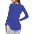 thumbnail image 2 of Women's Fashion Long Sleeve V Neck T Shirts Basic Tee Tops, 2 of 3