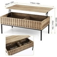 thumbnail image 3 of Bingirl Coffee Table with Lifting Top,43'' Rustic Wooden Coffee Table with Storage- Center Table for Living Room, Center Table for Living Room or Office, 3 of 7