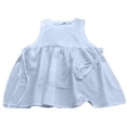 thumbnail image 5 of Womens Tank Tops Summer Sleeveless Pleated Peplum Blouse Crop Tops Round Neck Y2K Babydoll Blouse Shirt Basic Tees Dressy Casual Trendy Clothes, 5 of 5