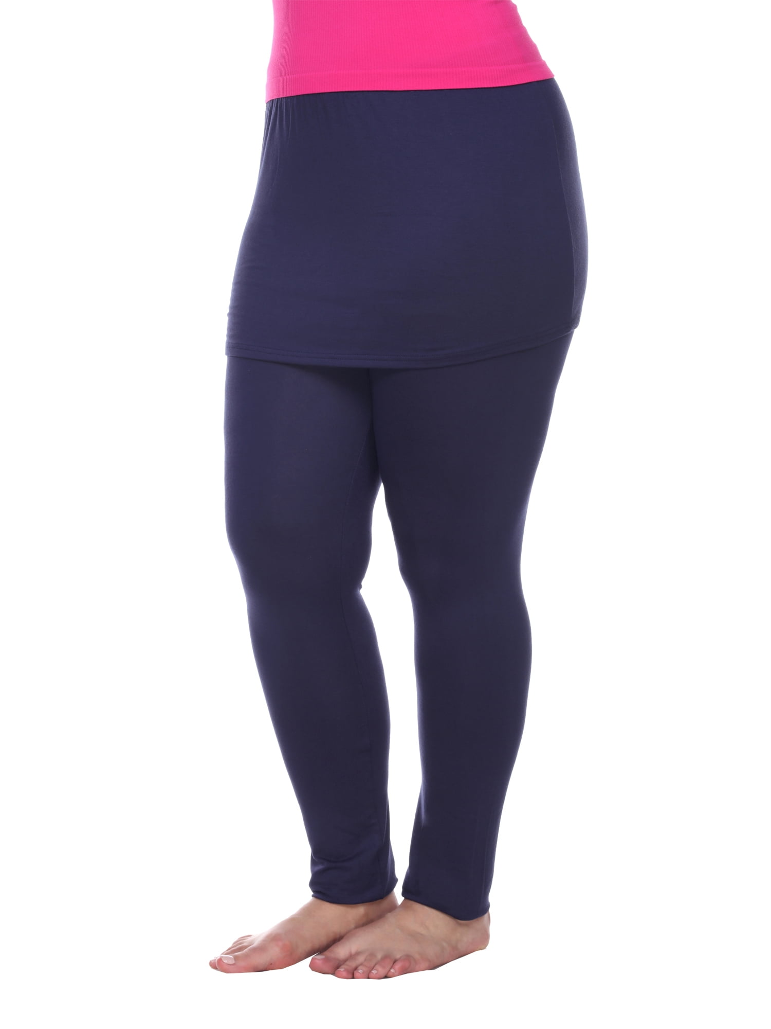 Plus Size Navy Skirted Leggings 