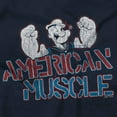 thumbnail image 2 of Popeye American Muscle Athletic Mens Big & Tall Graphic Tank Top Brisco Brands 3X, 2 of 5