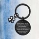 thumbnail image 2 of Lucky Charm Keyring - Customizable Gift Key Fob for Girlfriend, Boyfriend, Colleague, Black, Encouragement, Birthday, 2 of 5