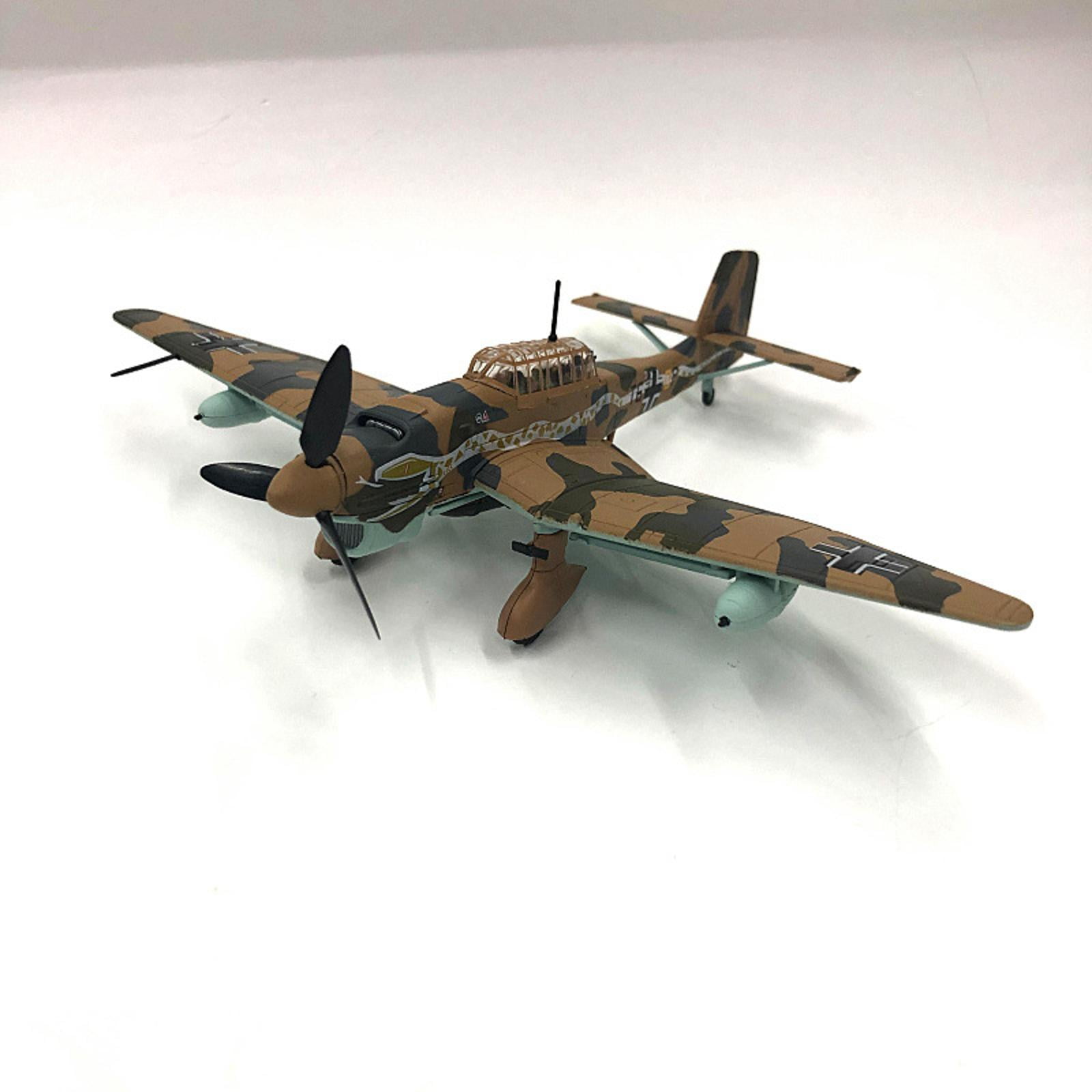 JIAHAOO Beautiful Alloy & ABS Plastic Aircraft Model for Collectors, 1:72 Scale Stuka JU-87 Bomber Elegance to Space