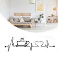 thumbnail image 3 of Girlsshop Creative Coffee Cup Pvc Wall Sticker Cafe Kitchen Decoration 26*58Cm Detachable,Black, 3 of 10