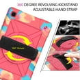 thumbnail image 5 of Dteck for Samsung Galaxy Tab A7 10.4" T500 T505 (2020 Released),Shockproof Three-Layer Multi-functional Case Heavy Duty Protector Rubber Hard Back Kickstand Hand Strap Cover,Colour+Rose, 5 of 6