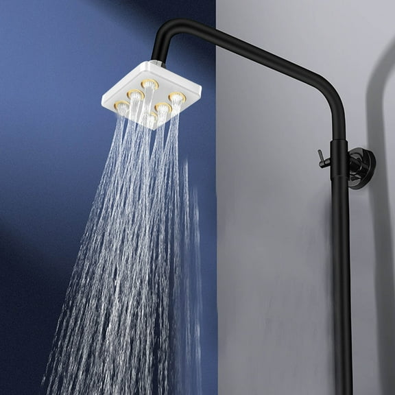 Powerful Shower Head With Small Nozzle High Water Pressure For Bathroom Compact Showerhead 1PC Shower Nozzle,B,Abs