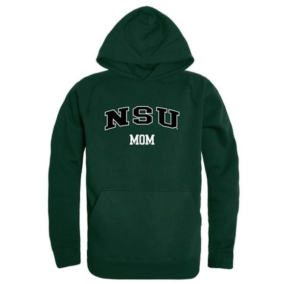 W Republic 565-426-FOR-03 Women Northeastern State University Riverhawks Mom Hoodie&#44; Forest Green - Large