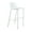 White, variant on LeisureMod Devon Modern Outdoor Bar Stool with Powder Coated Aluminum Frame and Footrest (Black)