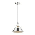 thumbnail image 2 of Yep by Golden Lighting Orwell 1-light 10in Pendant in Chrome, 2 of 2