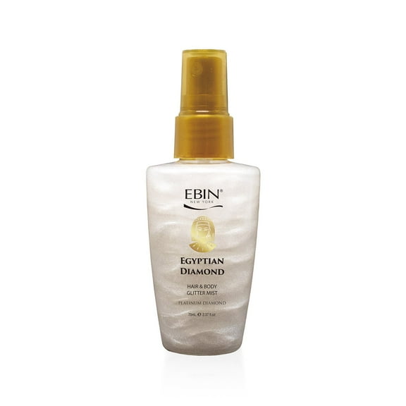 EBIN Egyptian Diamond Hair & Body Glitter Mist Platinum 2.37 fl oz
