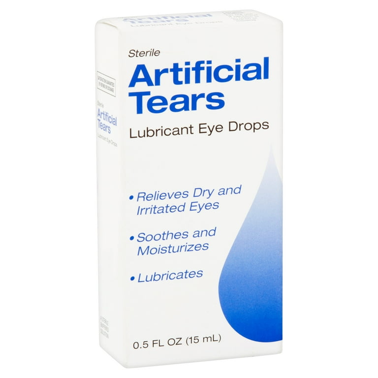 Sterile Artificial Tears Lubricant Eye Drops, 0.5 fl. oz