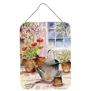 Watering Can Flowers Wall or Door Hanging Prints