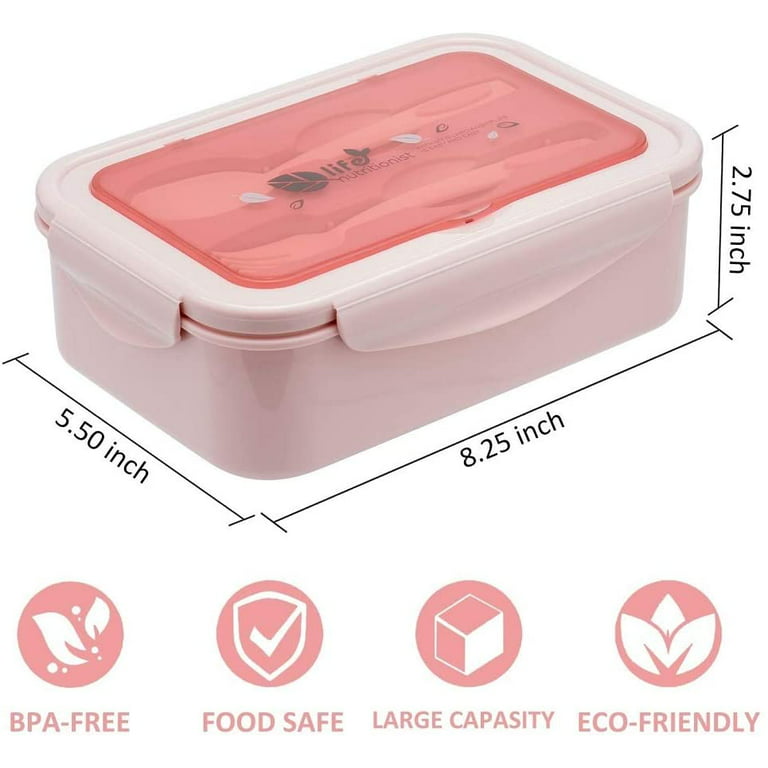 MISS BIG Bento Box, Bento Lunch Box,Ideal Leak Proof Bento Boxes for  kids,Mom's Choice Kids Lunch Box, No BPAs and No Chemical Dyes,Microwave  and