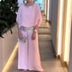 thumbnail image 2 of Camisa de gasa con empalme de lentejuelas para mujer, traje de manga corta de murciélago, pantalones de pierna ancha, elegante conjunto de 2 piezas para oficina, Primavera, nuevo, 2 of 5