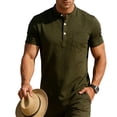 thumbnail image 2 of ASDFVBKG Mens Short Sleeve Polo Shirts Lightweight Casual Collared Polo Shirts for Men Stretchy Golf Polo T Shirts Army Green S, 2 of 4