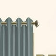 thumbnail image 2 of Kashi Home Holly Collection Window Treatment/Curtain/Sheer Faux Silk with Grommet Top 57" X 90", Pack of 2, Teal, 2 of 3