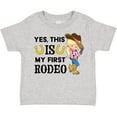 thumbnail image 3 of Inktastic Yes, This is My First Rodeo Cowgirl in Hat and Boots Girls Toddler T-Shirt, 3 of 5