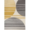 thumbnail image 2 of JONATHAN Y UNIQUE 5 x 8 Area Rug, Nicky Striped Circles - Gray/Yellow/Cream, UNQ100A-5, 2 of 9