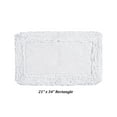 thumbnail image 3 of Better Trends 21" x 34" Premium Bathroom Rug 100% Cotton, Ultra Soft Bath Mat, Water Absorbent, Non-Slip Ruffle Border (White) Shaggy Border Collection, 3 of 6