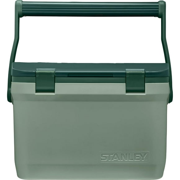 **adventure outdoor cooler 16 qt | heavy duty outdoor camping cooler with easy carry top handle | 36 hour cooling ice chest for 21 cans| bpa-free | **green