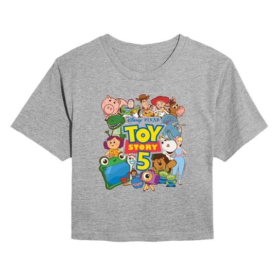 Toy Story 5 - Character Collage - Juniors Cropped Graphic T-Shirt