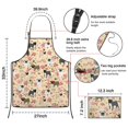 thumbnail image 2 of Pugs and Pioneer Flower Apron-Garden Aprons for Women with Pockets-Cotton Linen Waterproof Kitchen Cooking Gardening Aprons Adjustable for Kitchen,Cooking,BBQ and Salon 33x27 Inch, 2 of 2