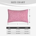 thumbnail image 6 of Naloa Glitter Pink Pillowcase, Throw Pillowcase, Wrinkle-Free, Stain-Resistant with Hidden Zipper for Bedroom Sofa - 14"x20", 6 of 9