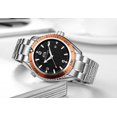 thumbnail image 5 of Automatic Self Wind Mechanical Stainless Steel Strap Simple Orange Blue Bezel Date Business Men Watch, 5 of 5