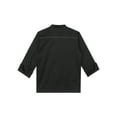 thumbnail image 4 of Aislor Unisex Short Sleeve/Long Sleeve Chef Coat Jacket Kitchen Restaurant Hotel Uniform M-4XL Black Long Sleeve XXL, 4 of 7